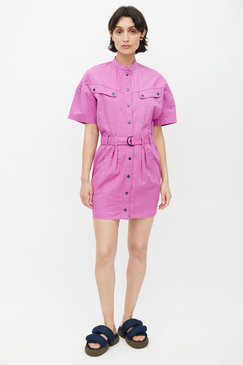 Isabel Marant Étoile Pink Zolina Belted Dress