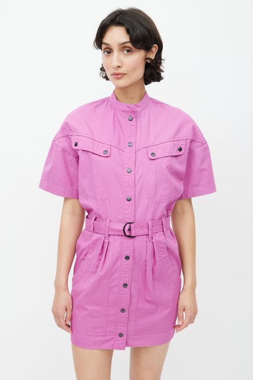 Isabel Marant Étoile Pink Zolina Belted Dress