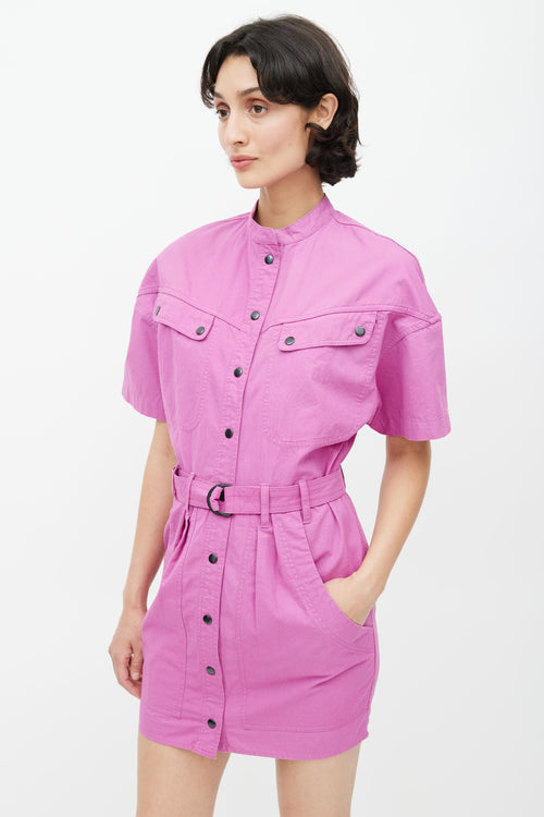 Isabel Marant Étoile Pink Zolina Belted Dress