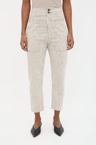 Isabel Marant Étoile Pinstripe Praluni Cropped Trouser