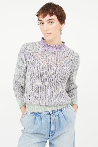 Isabel Marant Étoile Purple 
Green Knit Sweater