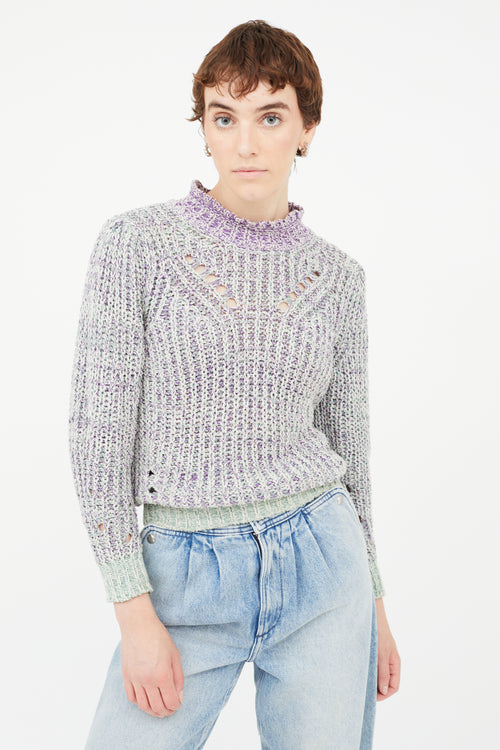 Isabel Marant Étoile Purple 
Green Knit Sweater