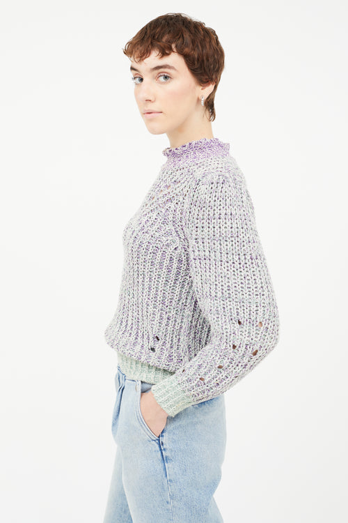 Isabel Marant Étoile Purple 
Green Knit Sweater