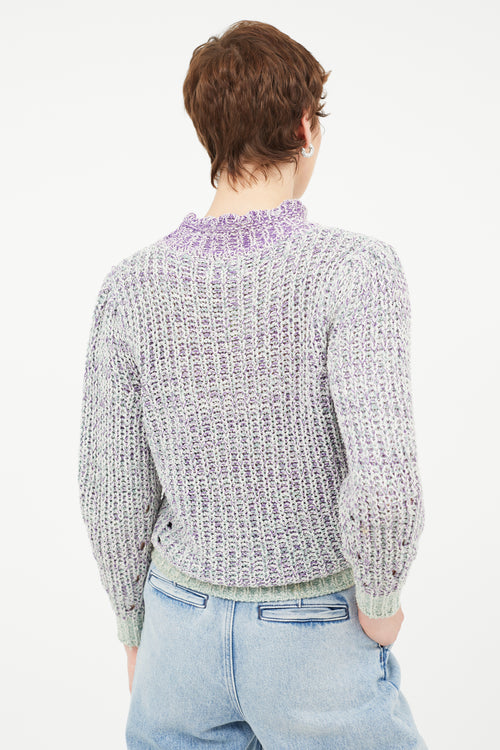 Isabel Marant Étoile Purple 
Green Knit Sweater