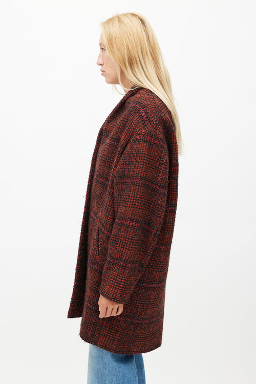 Isabel Marant Étoile Red 
Black Tweed Coat