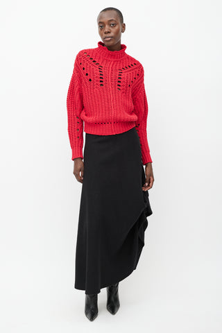 Isabel Marant Étoile Red Knit Jarren Sweater