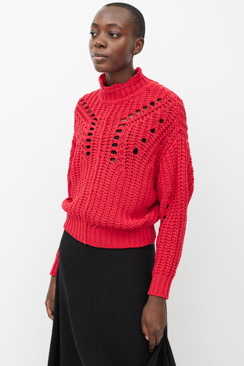 Isabel Marant Étoile Red Knit Jarren Sweater