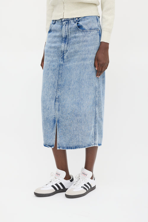 Isabel Marant Étoile Stone Wash Tilauria Denim Midi Skirt