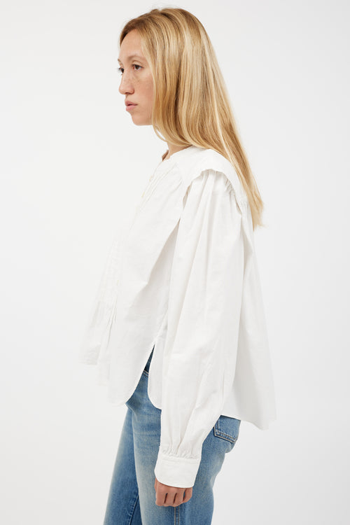 Isabel Marant Étoile White Pleated Top