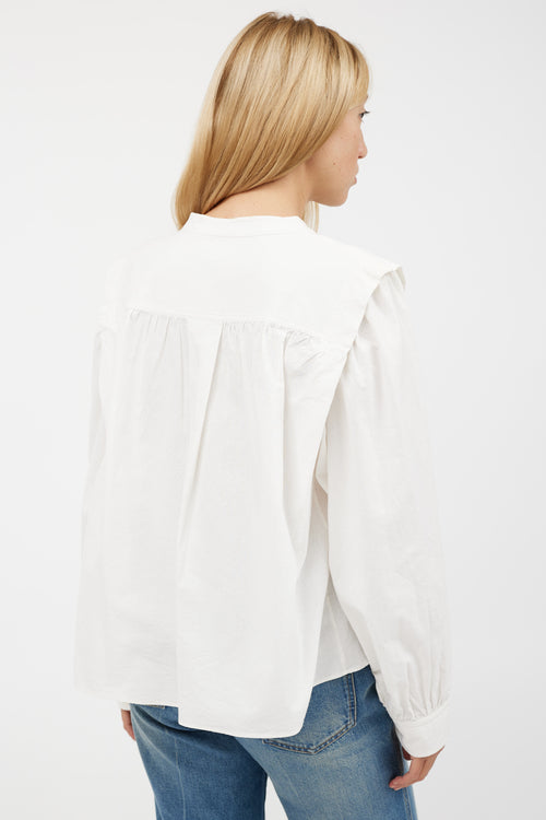 Isabel Marant Étoile White Pleated Top