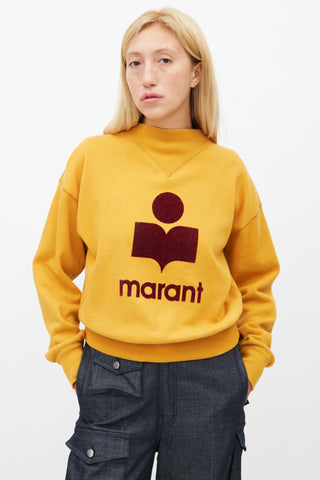 Isabel Marant Étoile Yellow 
Red Logo Sweatshirt