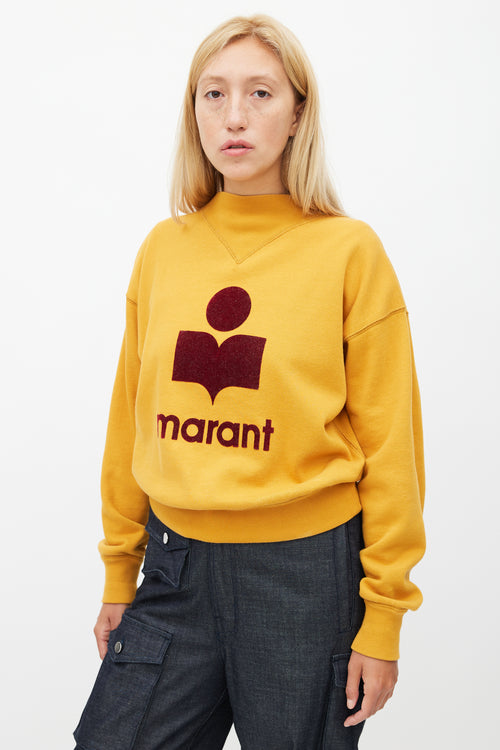 Isabel Marant Étoile Yellow 
Red Logo Sweatshirt