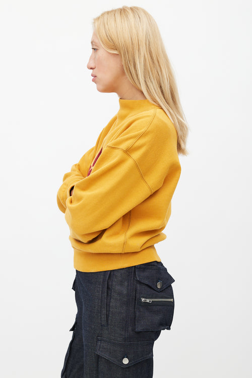 Isabel Marant Étoile Yellow 
Red Logo Sweatshirt