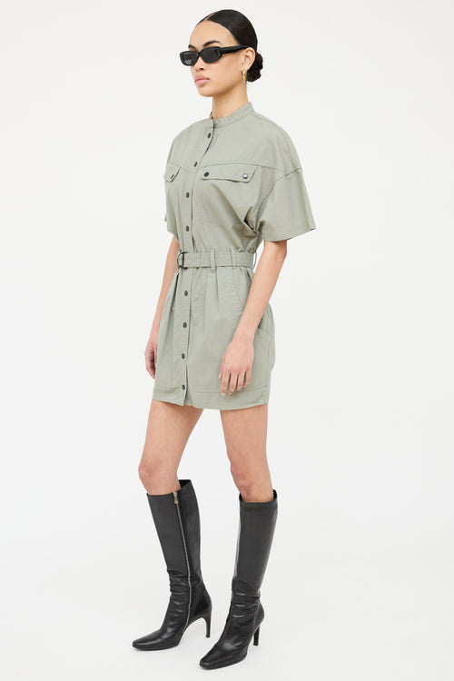 Belted Cargo Pocket Dress