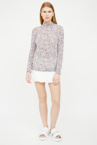 Isabel Marant High Neck Patterned Goyela Top