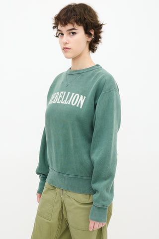 Isabel Marant Green 
White Rebellion Sweatshirt