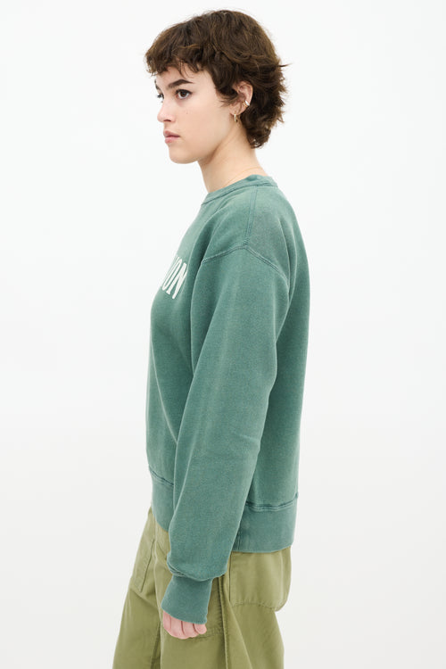 Isabel Marant Green 
White Rebellion Sweatshirt