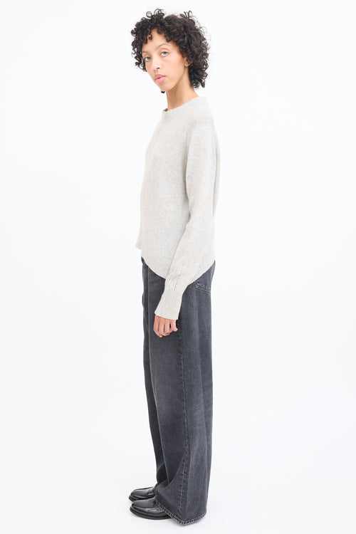 Isabel Marant Grey Knit Centre Seam Sweater