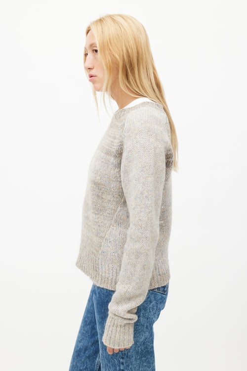 Isabel Marant Grey Mohair Knit Sweater