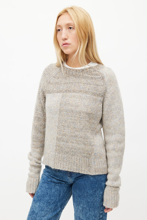 Isabel Marant Grey Mohair Knit Sweater