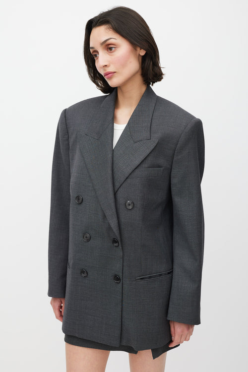 Isabel Marant Grey Wool Double Breasted Blazer