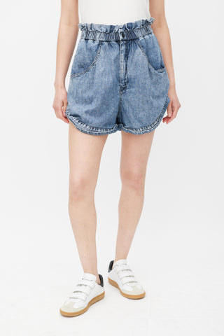 Isabel Marant Medium Wash Cuffed Denim Short