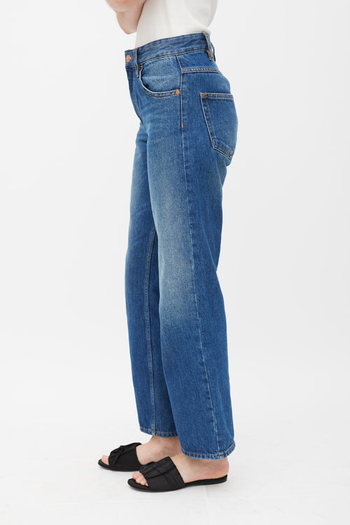 Isabel Marant Medium Wash Straight Leg Jeans