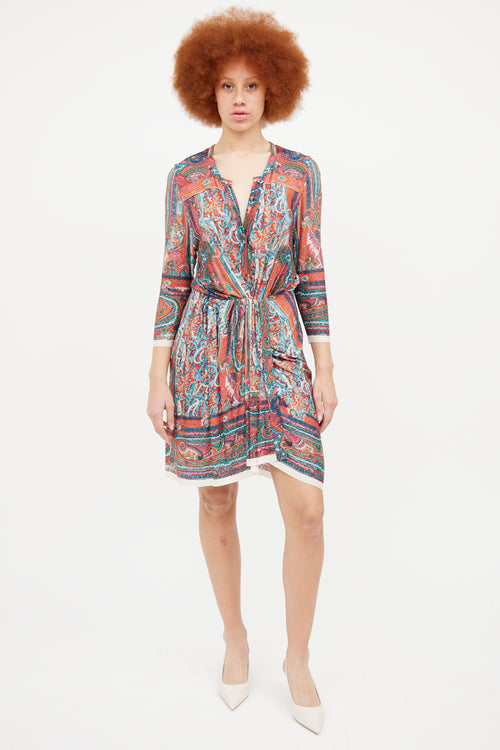 Isabel Marant Paisley Long Sleeve Dress