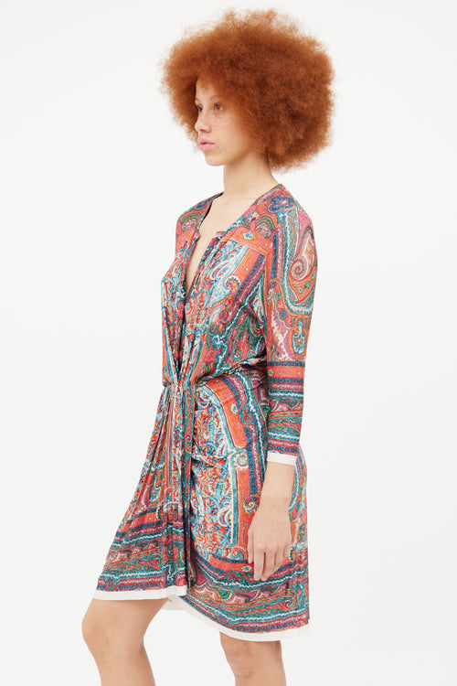 Isabel Marant Paisley Long Sleeve Dress