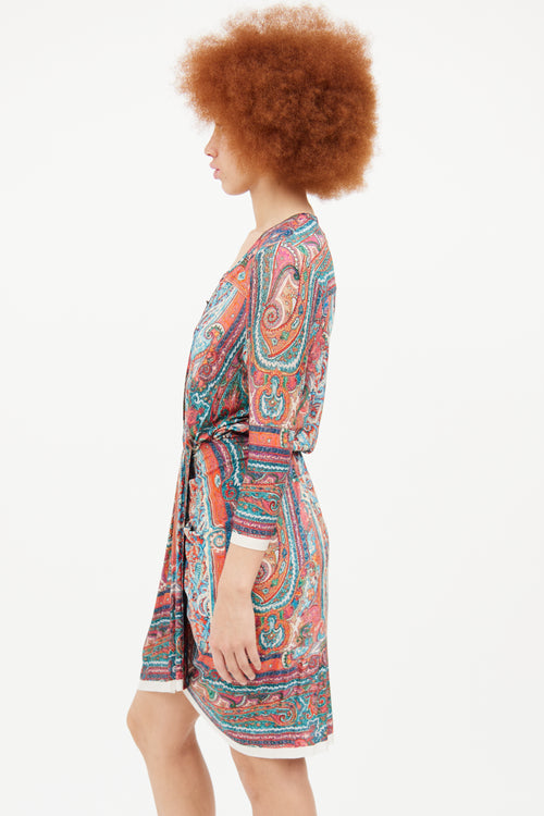 Isabel Marant Paisley Long Sleeve Dress