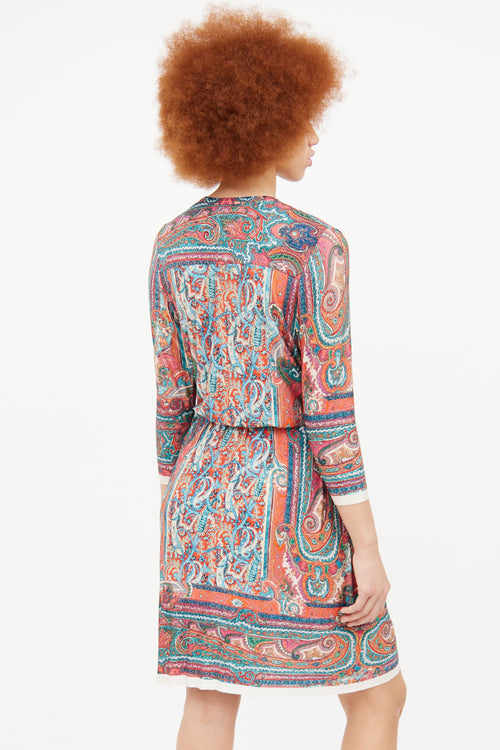 Isabel Marant Paisley Long Sleeve Dress