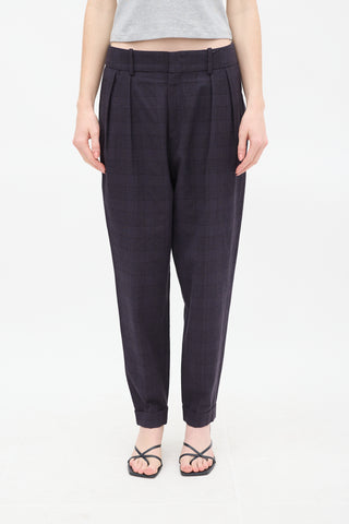 Isabel Marant Navy 
Black Tweed Oceyo Trouser