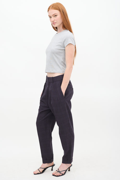 Isabel Marant Navy 
Black Tweed Oceyo Trouser