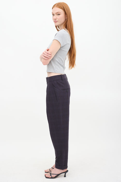 Isabel Marant Navy 
Black Tweed Oceyo Trouser