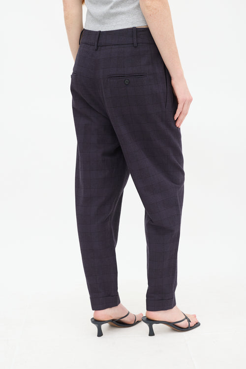 Isabel Marant Navy 
Black Tweed Oceyo Trouser