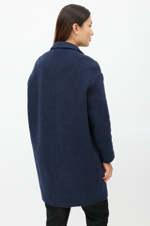 Isabel Marant Navy Wool Double Breasted Coat