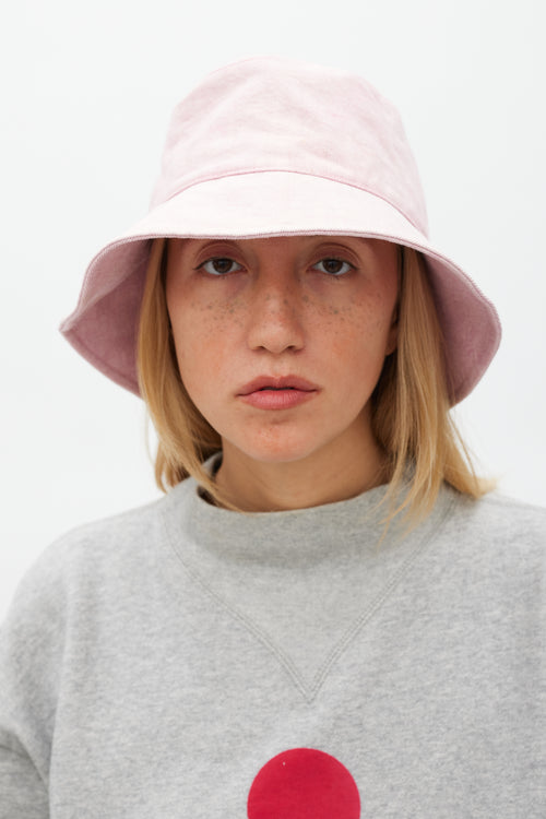 Isabel Marant Pink Dyed Loiena Bucket Hat