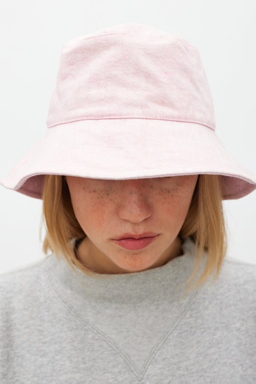 Isabel Marant Pink Dyed Loiena Bucket Hat