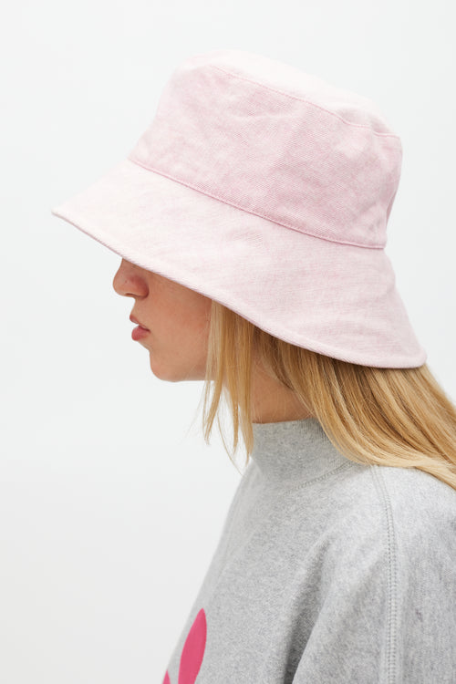 Isabel Marant Pink Dyed Loiena Bucket Hat