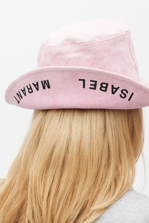 Isabel Marant Pink Dyed Loiena Bucket Hat