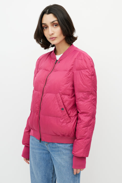 Isabel Marant Pink Puffer Zip Bomber Jacket