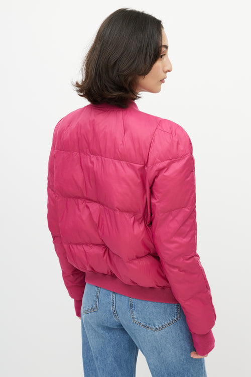 Isabel Marant Pink Puffer Zip Bomber Jacket