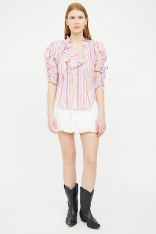 Isabel Marant Pink Therese Striped Top