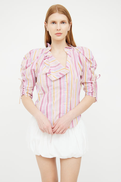 Isabel Marant Pink Therese Striped Top