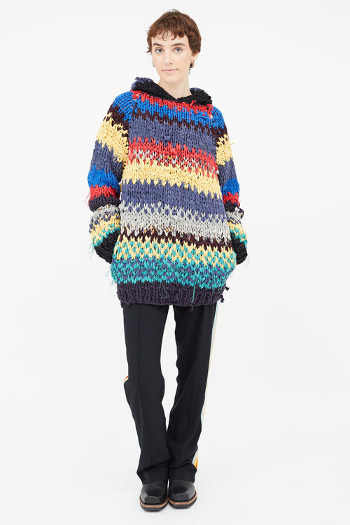 Isabel Marant Spring 2012 Multicolour Thick Knit Hoodie