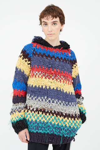 Isabel Marant Spring 2012 Multicolour Thick Knit Hoodie