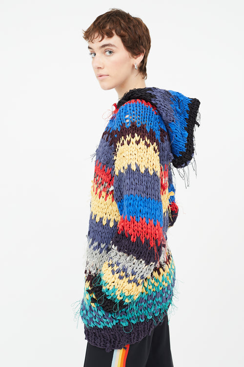 Isabel Marant Spring 2012 Multicolour Thick Knit Hoodie