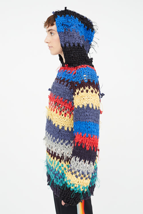 Isabel Marant Spring 2012 Multicolour Thick Knit Hoodie