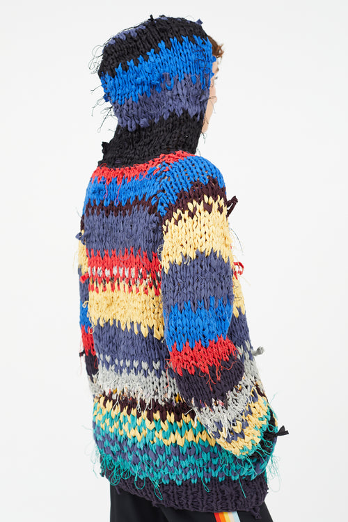 Isabel Marant Spring 2012 Multicolour Thick Knit Hoodie