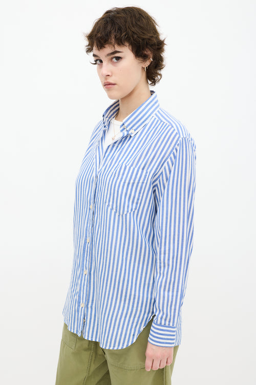 Isabel Marant White 
Blue Striped Shirt